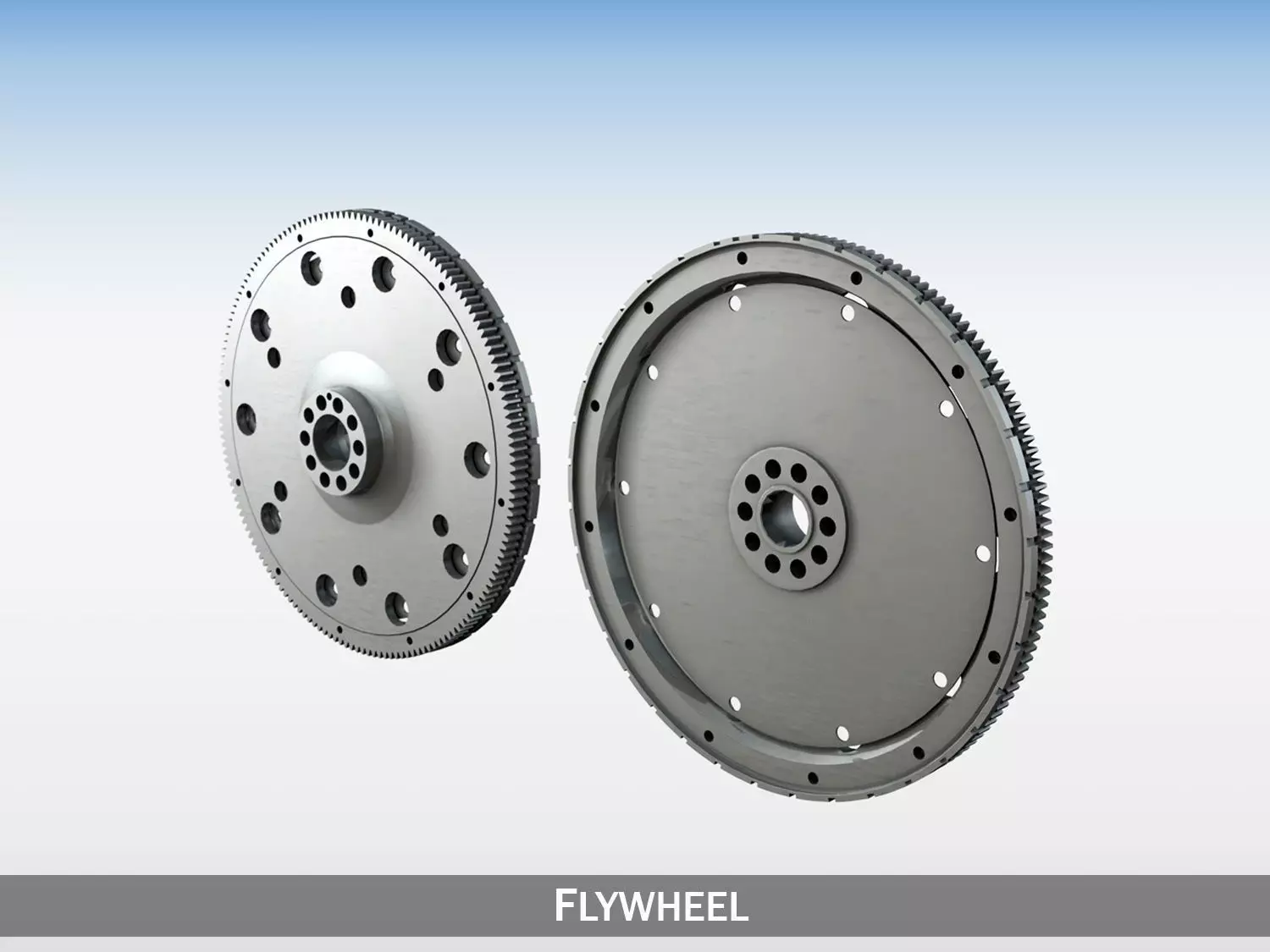 Flywheel metal Free 3D model_0