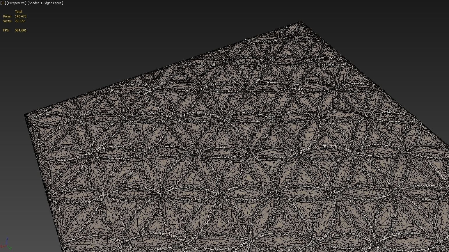 Carpet flower pattern 3D model_4
