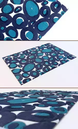 Carpet placemat with circles