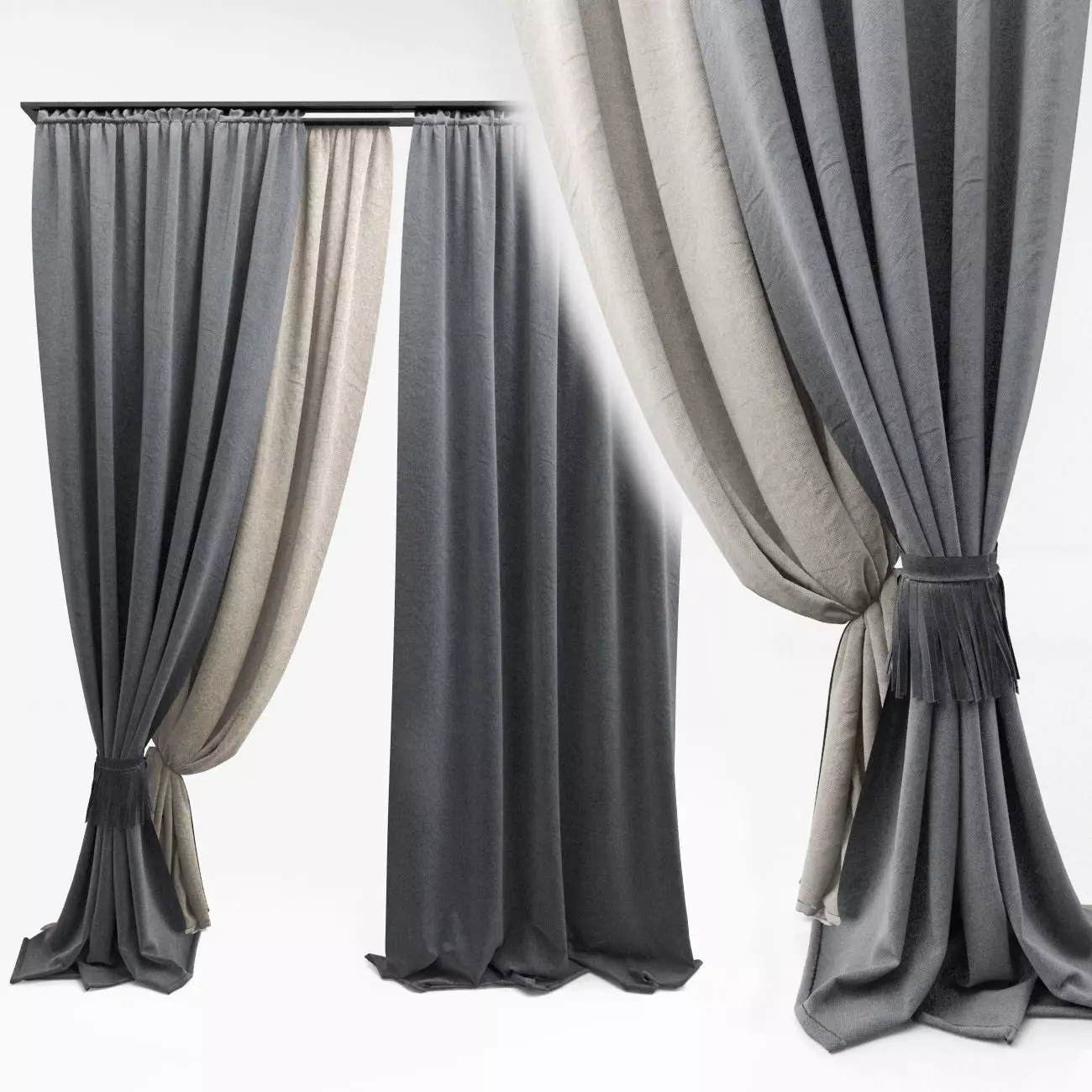 Curtains curtain 3D model_0