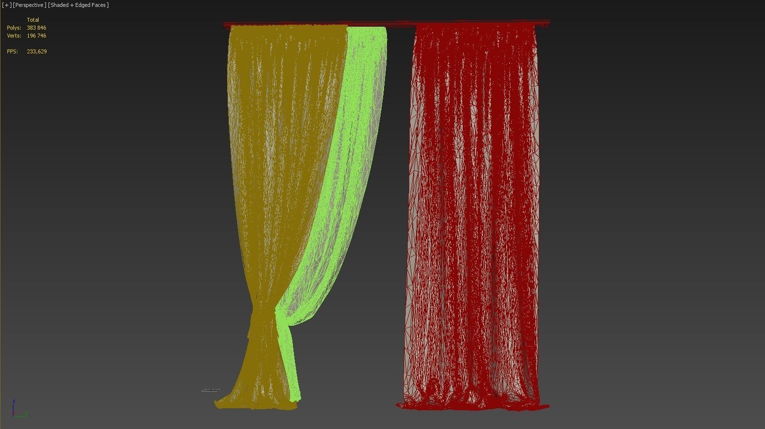 Curtains curtain 3D model_4