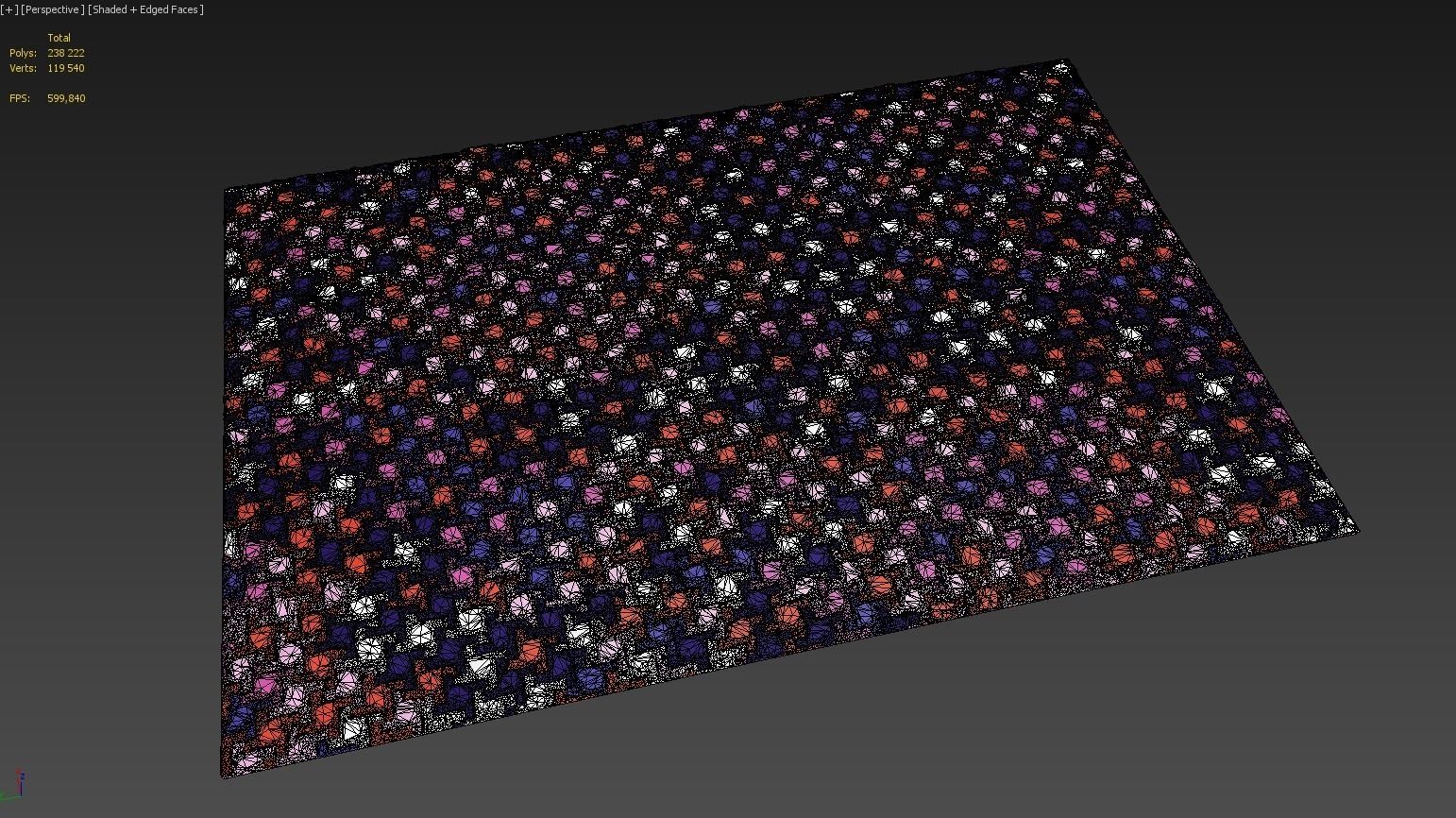 Carpet colorful square 3D model_4
