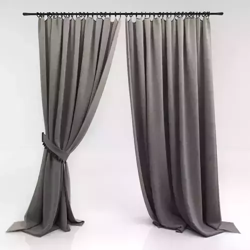 Curtains curtain hanging on rod