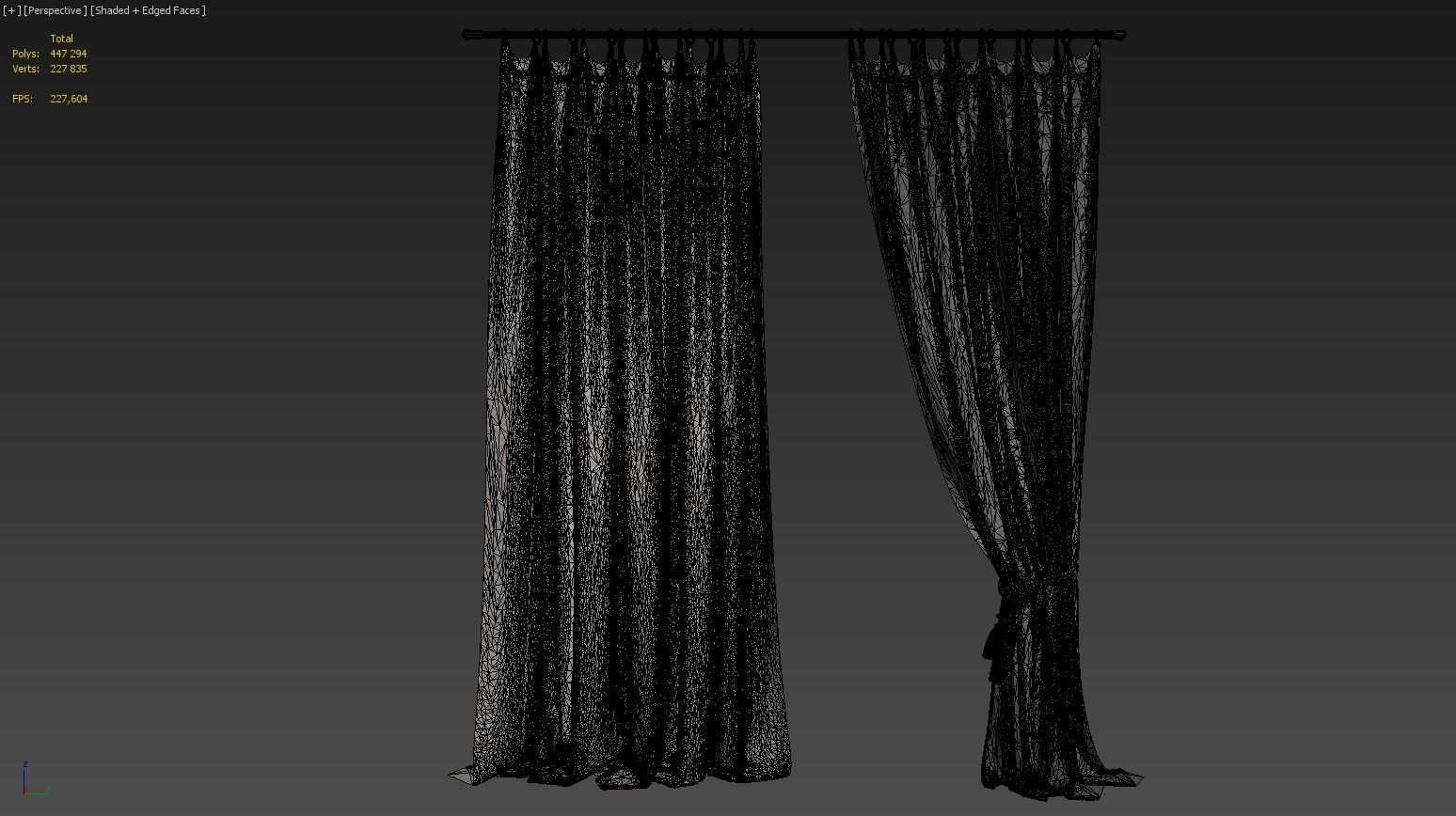 Curtains curtain with tassels 3D model_5