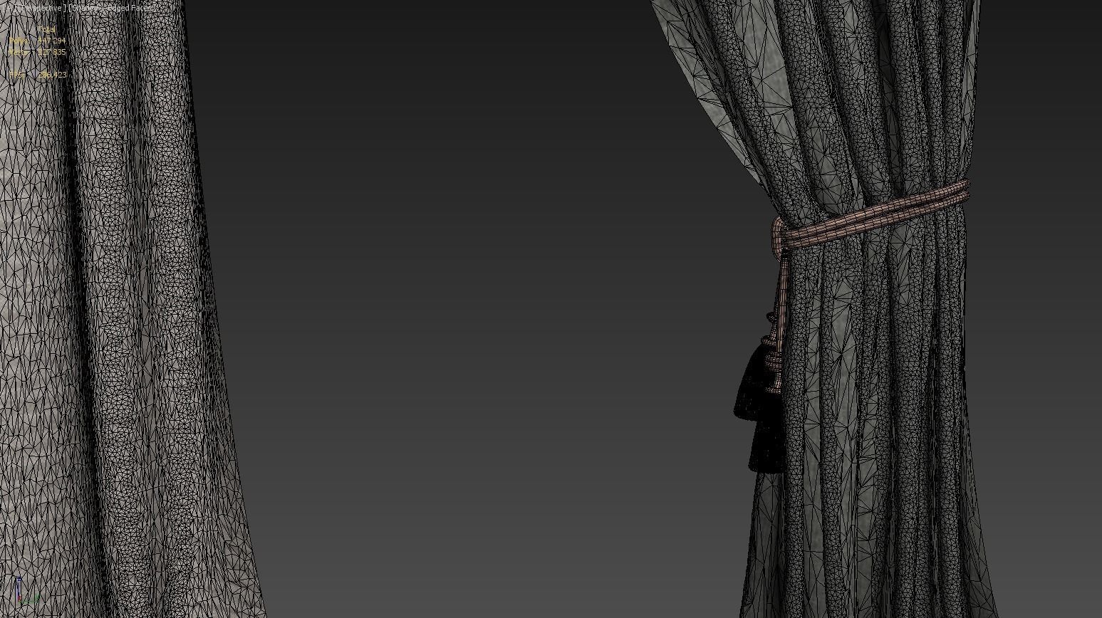 Curtains curtain with tassels 3D model_3