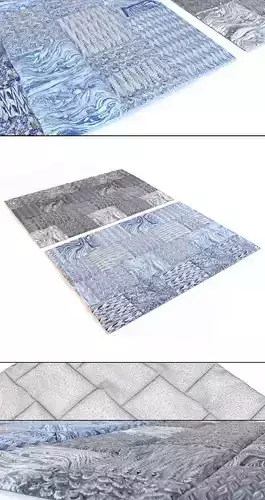 Carpet tiled floor with tiles