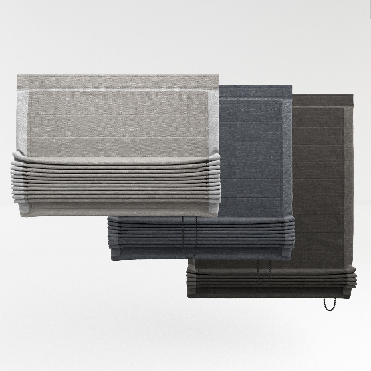 Roman shades 3D model_2