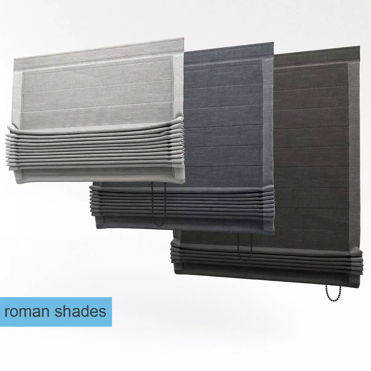 Roman shades 3D model_0