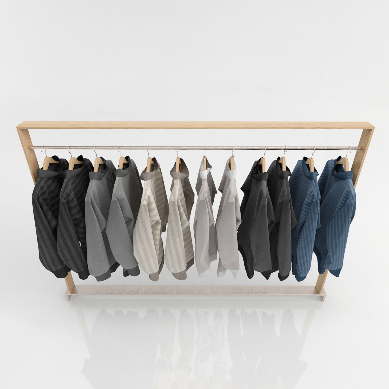 Clothing Rack 2 3D Model .max .obj