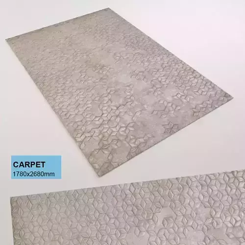 Carpet rug with pattern 3D model