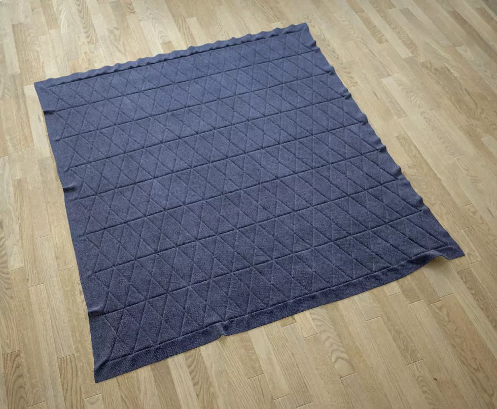 Carpet waterproof camping mat - navy 3D model_0