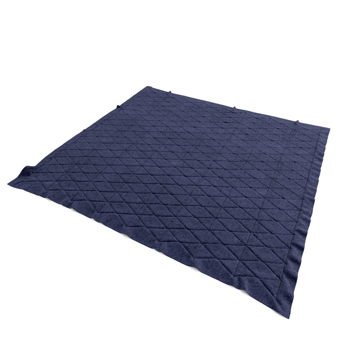 Carpet waterproof camping mat - navy 3D model_1