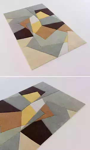 Carpet geometric rug 3D model
