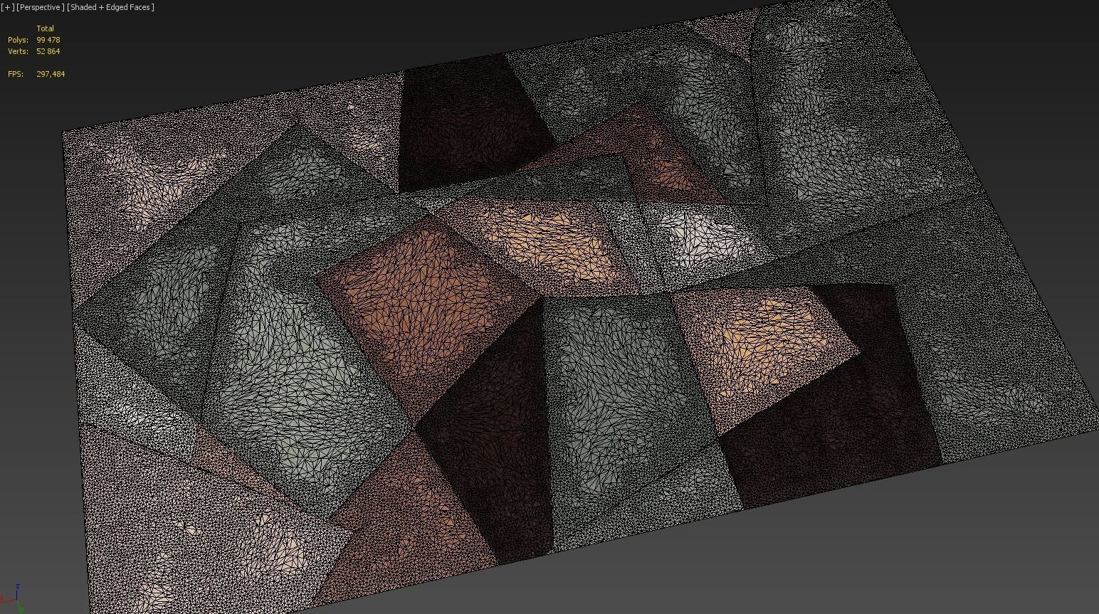 Carpet geometric rug 3D model_4