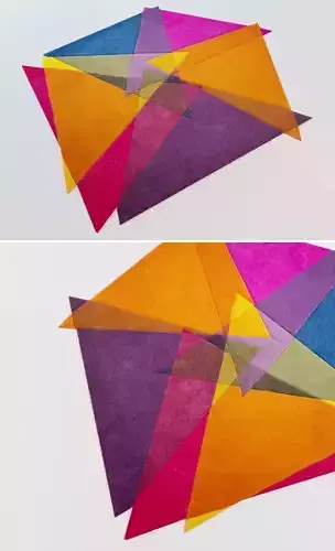 Carpet different colored triangles