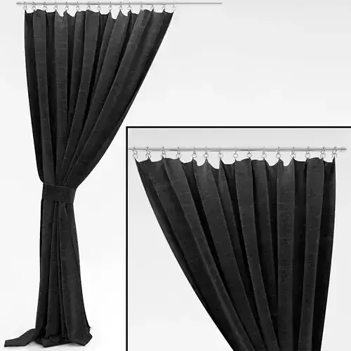 Curtains curtain with metal rod