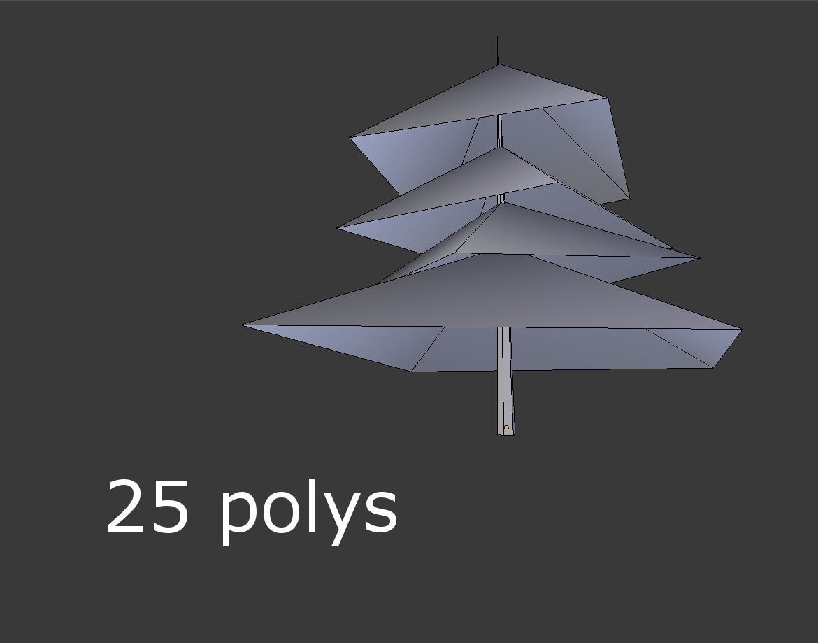 low poly pine 1 tree Low-poly 3D model_5
