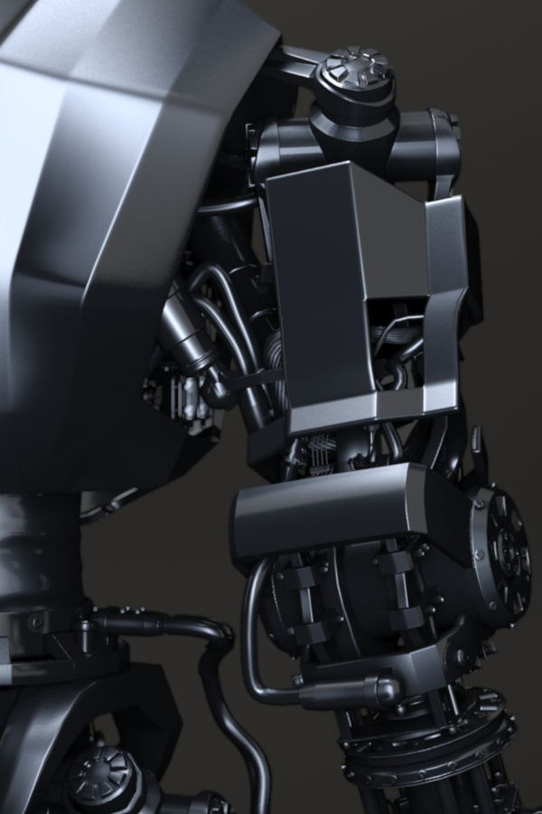 VENATOR Mechanical battle robot 3D model_8