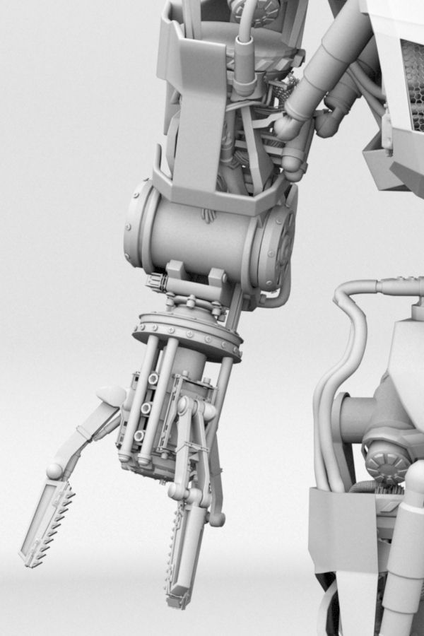 VENATOR Mechanical battle robot 3D model_13