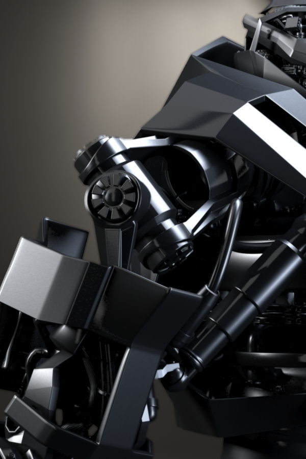 VENATOR Mechanical battle robot 3D model_4