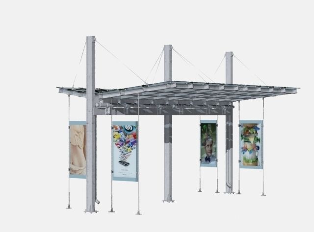 bus station model 3D model_2