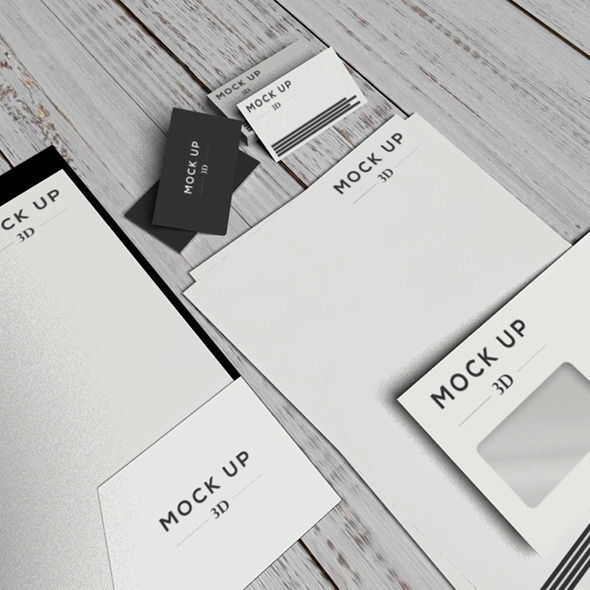 identity mock up 3D model_3