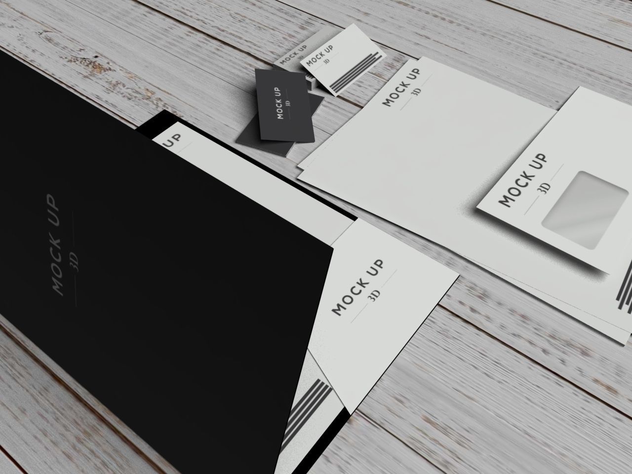 identity mock up 3D model_5