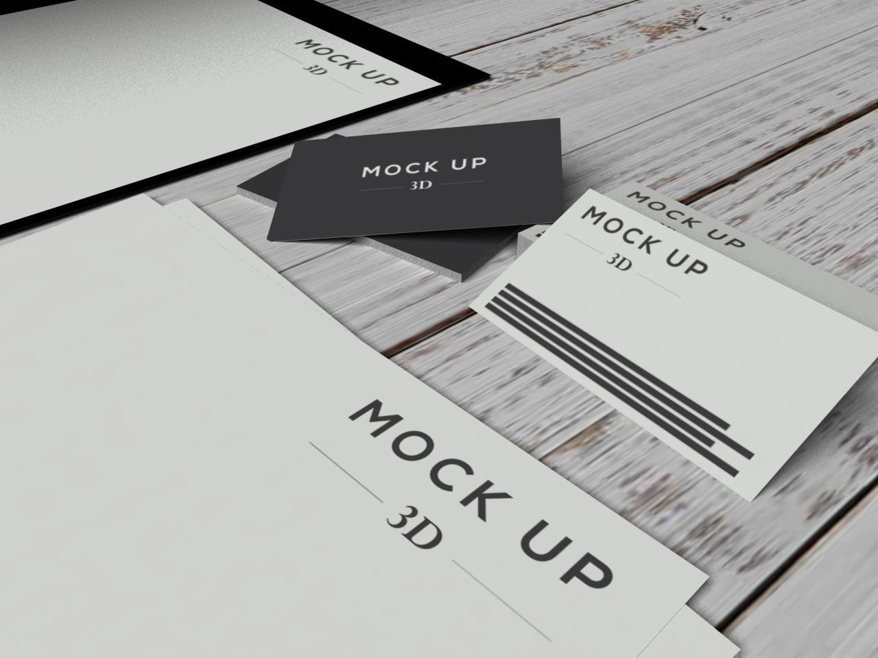 identity mock up 3D model_1