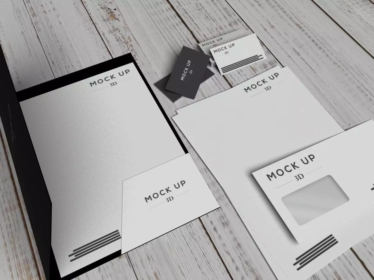 identity mock up 3D model_0