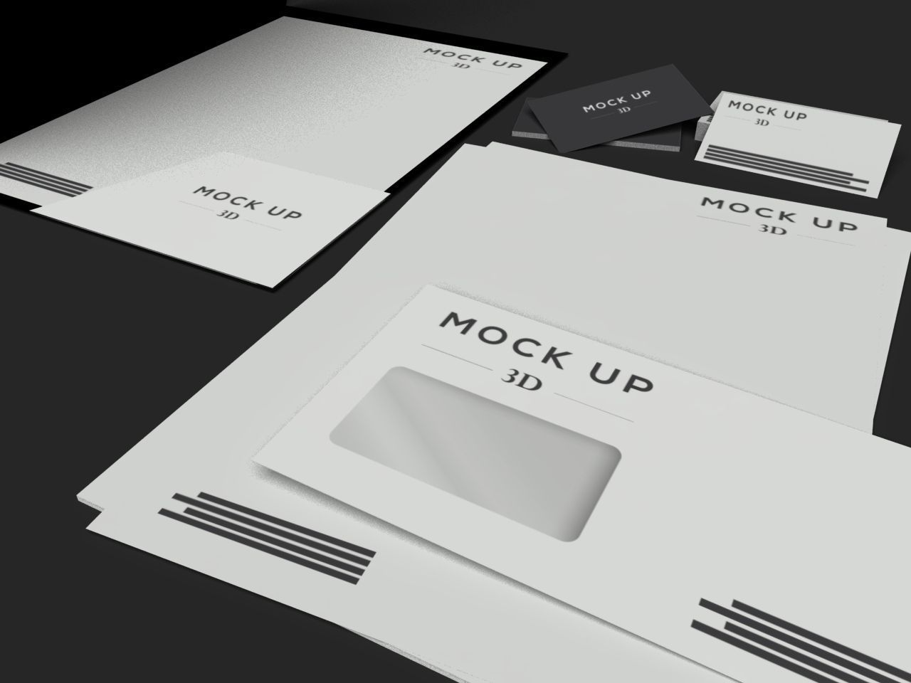 identity mock up 3D model_2