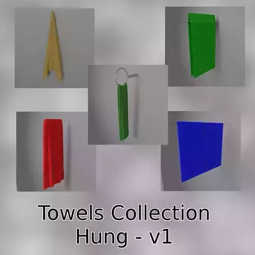 Hung Towels Collection 3D model