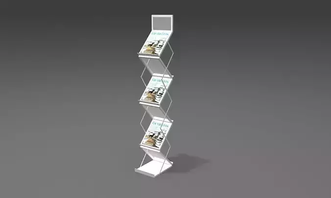 brochure stand 3D model
