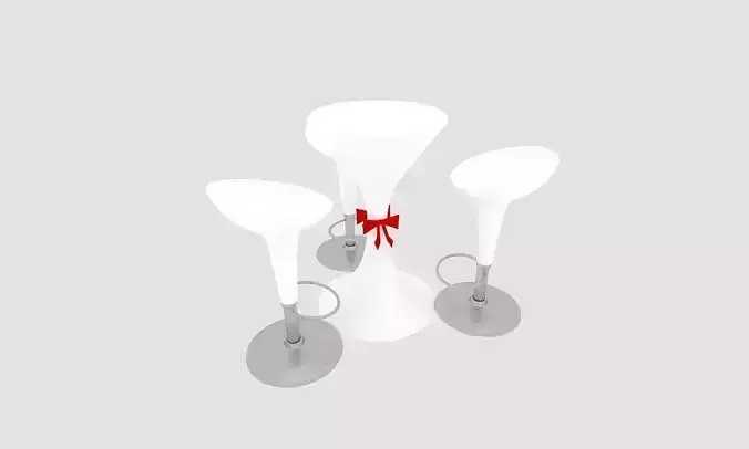 Discussion Table with cloth 3D model