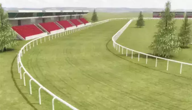 Racecourse Construction Kit Low-poly 3D model