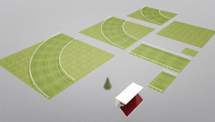 Racecourse Construction Kit Low-poly 3D model_1