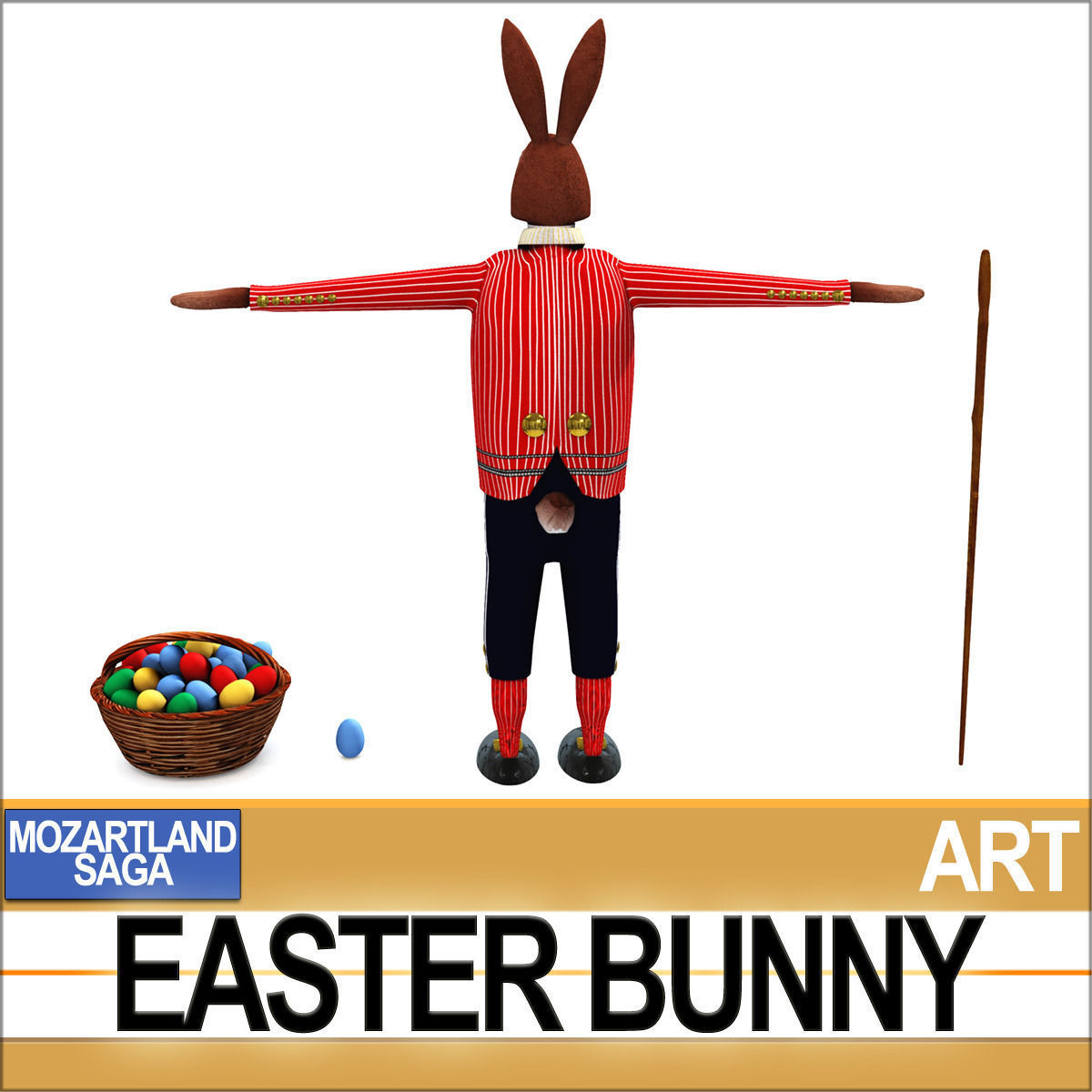 Easter Bunny 3D model_7