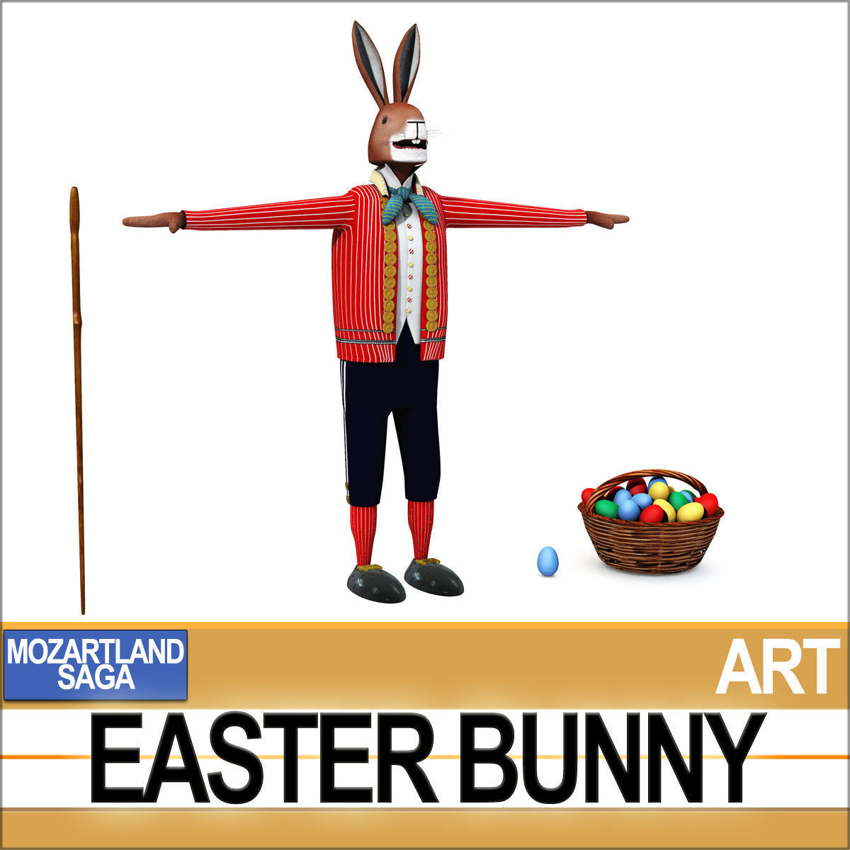 Easter Bunny 3D model_3