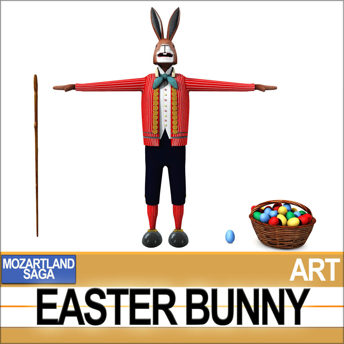Easter Bunny 3D model_5