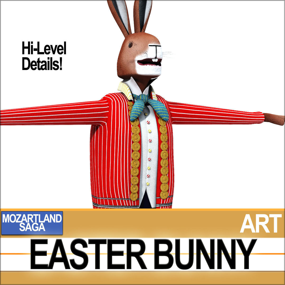 Easter Bunny 3D model_2