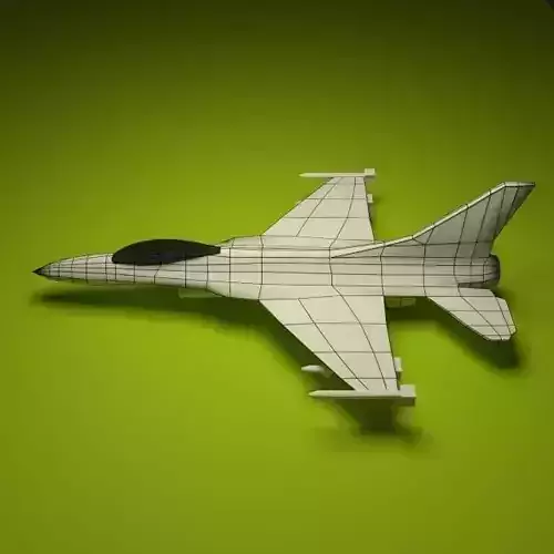 General Dynamics F-16 Free low-poly 3D model