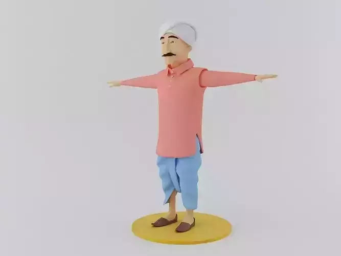 Indian Farmer 3D Model 3D model