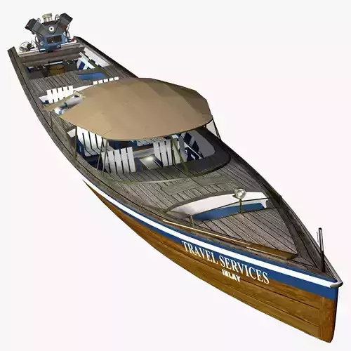 Long Tail Canoe 3D model