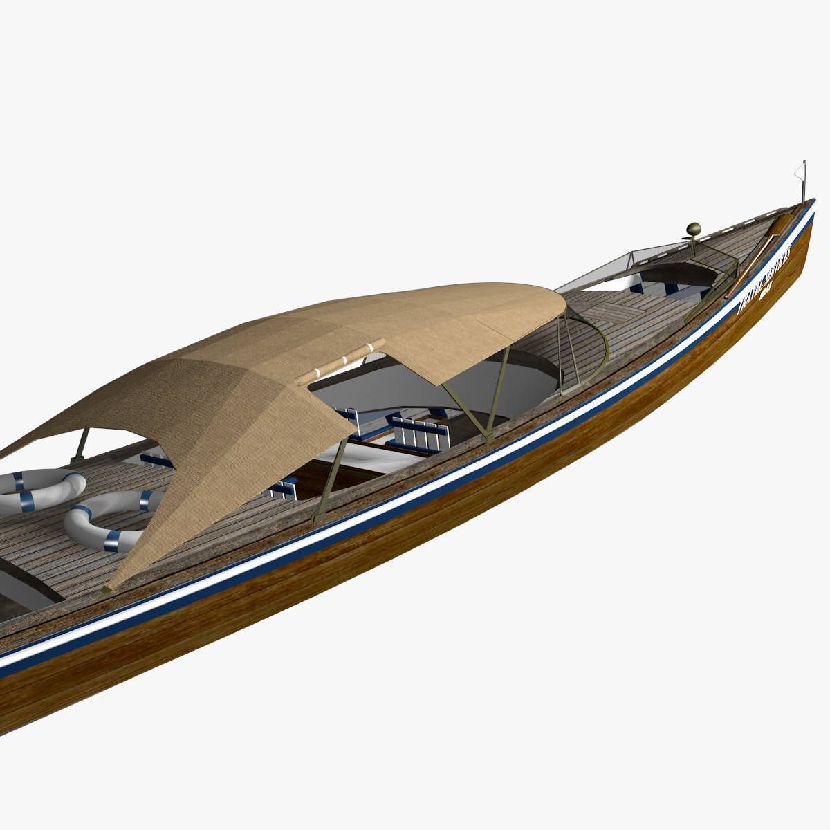 Long Tail Canoe 3D model_5