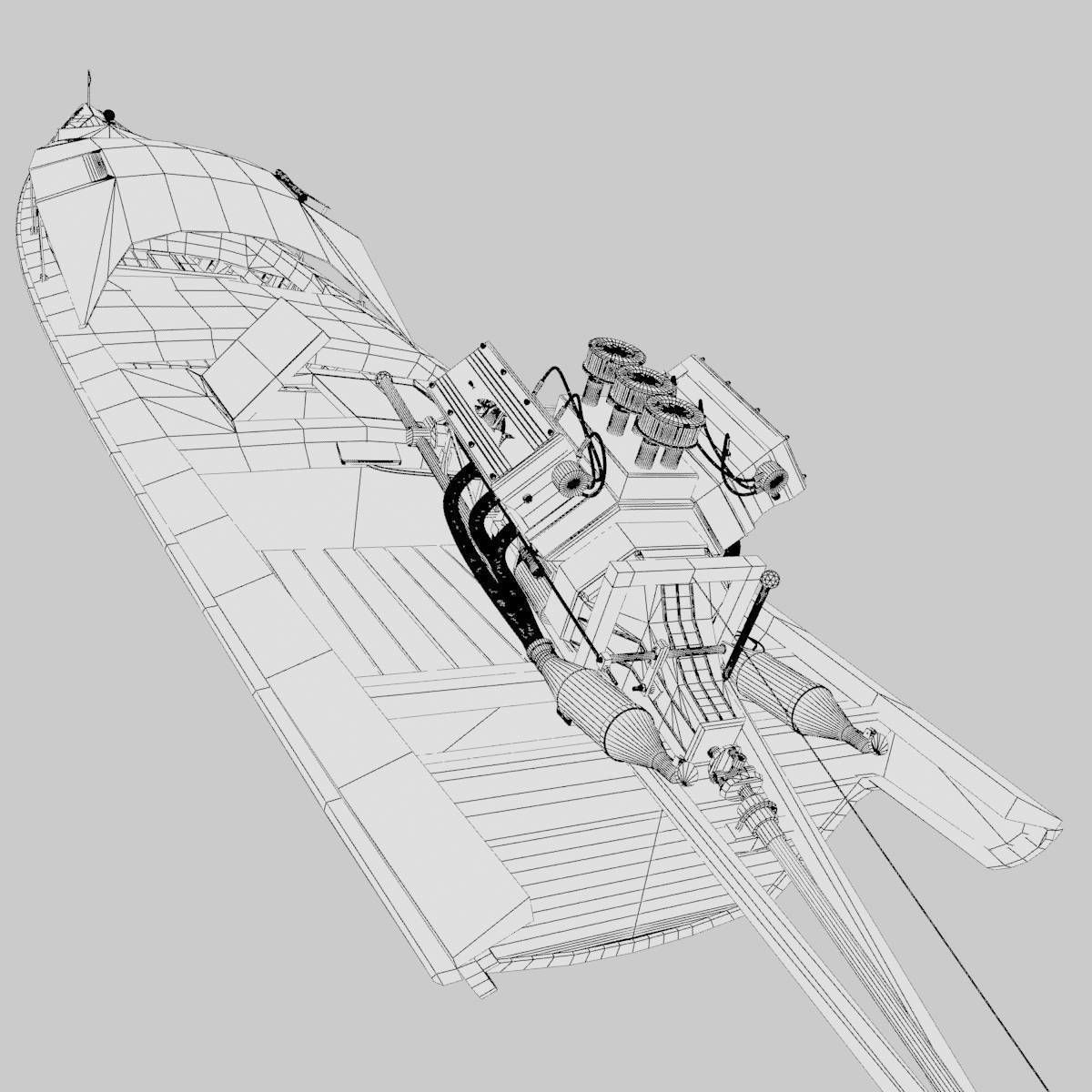 Long Tail Canoe 3D model_21