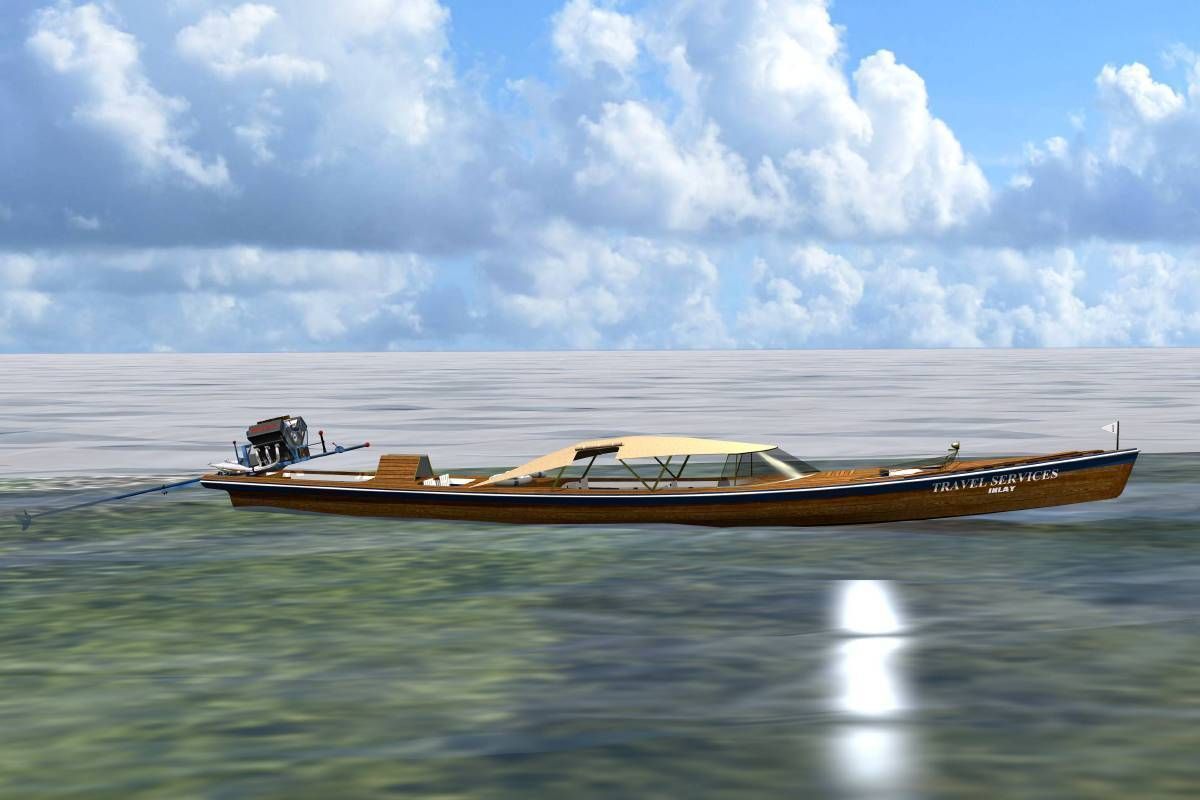 Long Tail Canoe 3D model_11