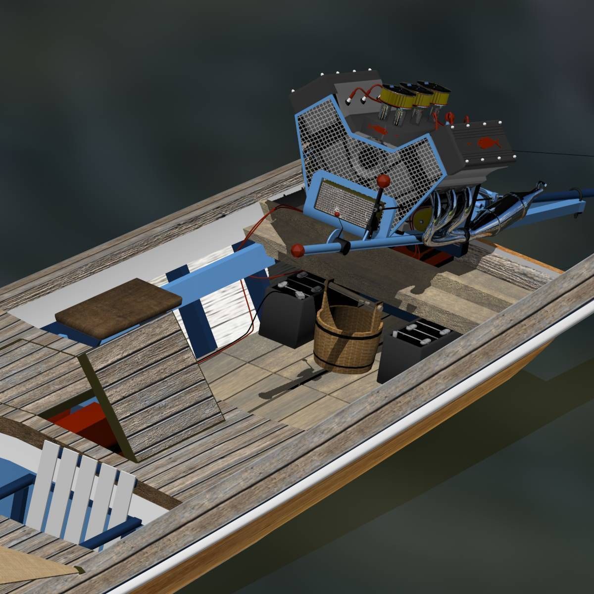 Long Tail Canoe 3D model_16