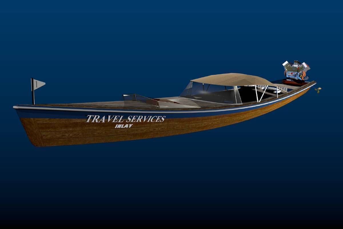 Long Tail Canoe 3D model_13