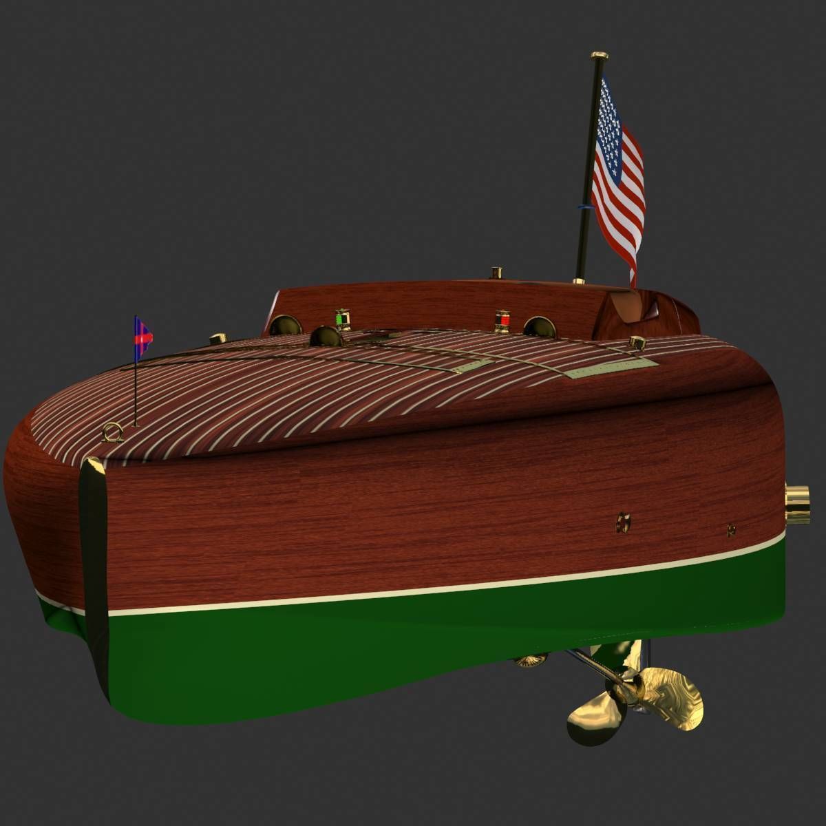 Baby Bootlegger G5 Speed Boat 3D model_20