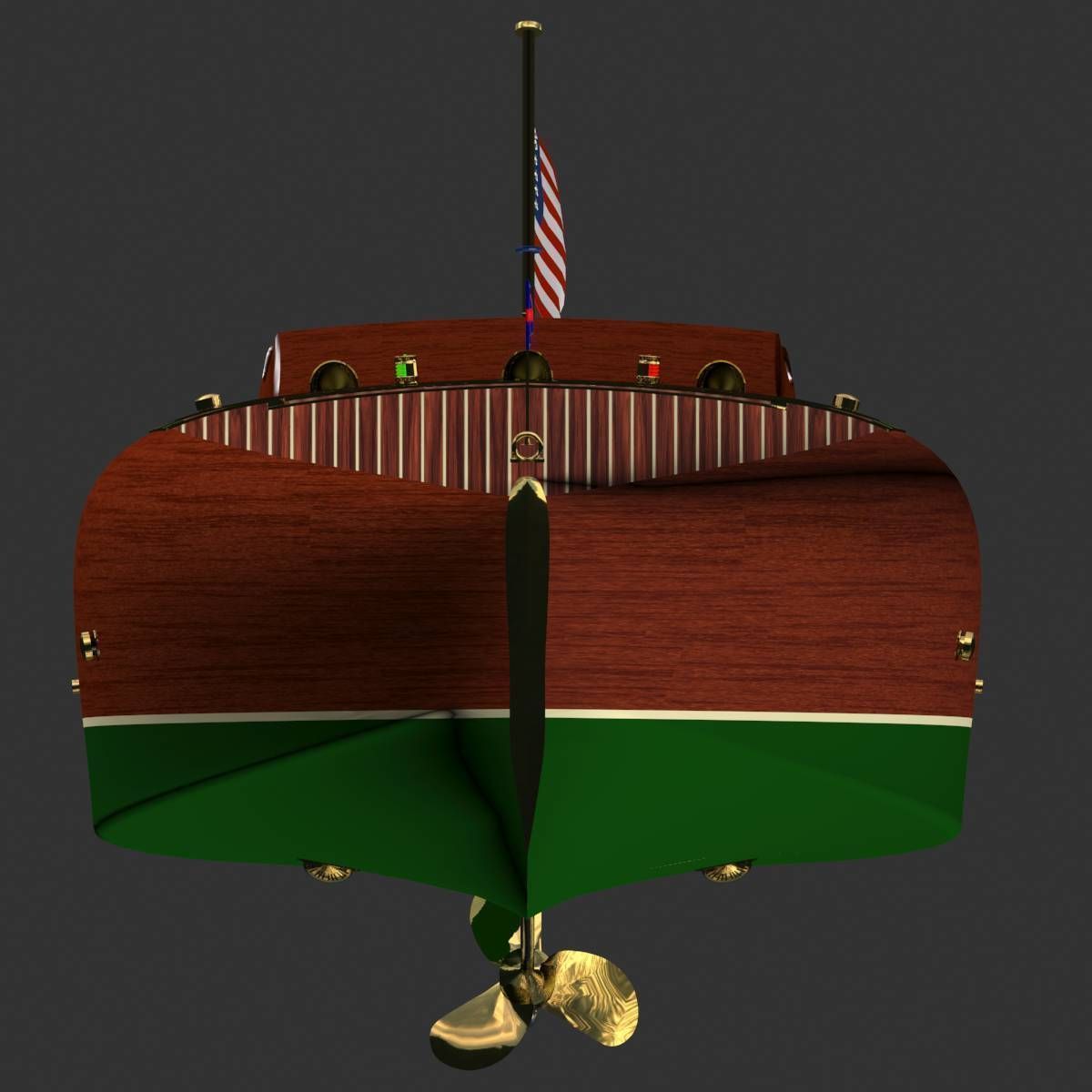 Baby Bootlegger G5 Speed Boat 3D model_9