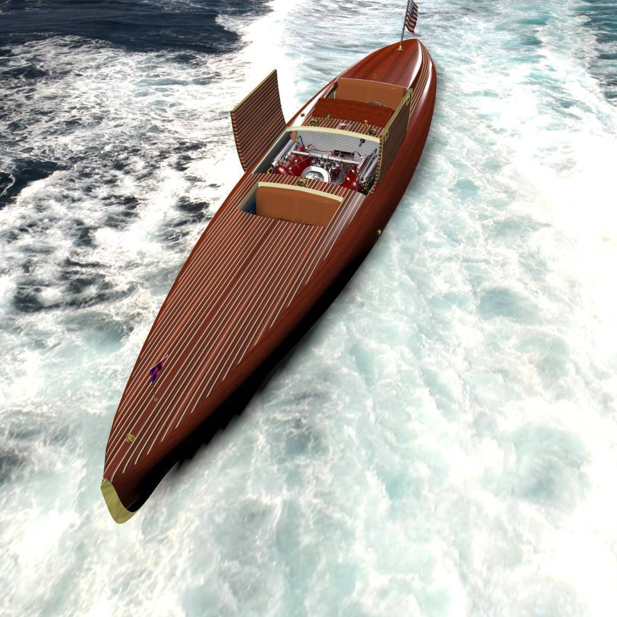 Baby Bootlegger G5 Speed Boat 3D model_2